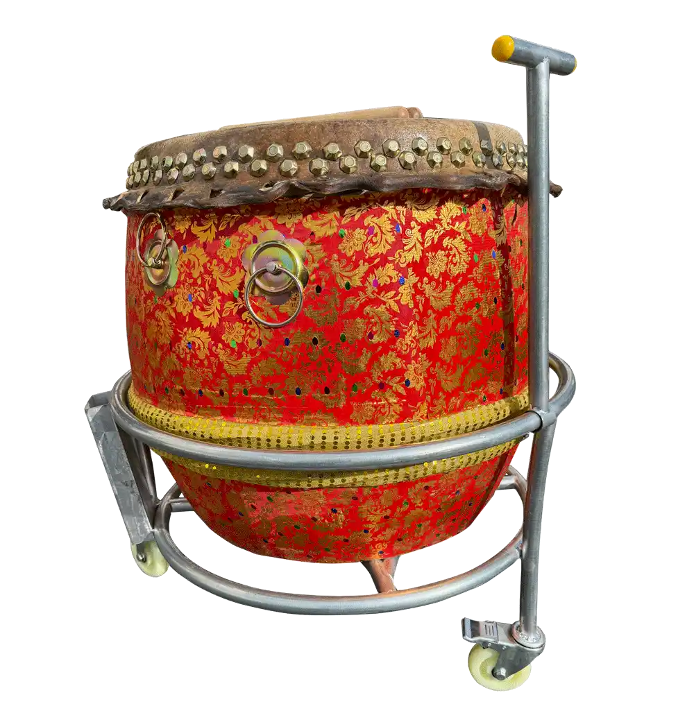 Round Metal Drum Stand with Wheels