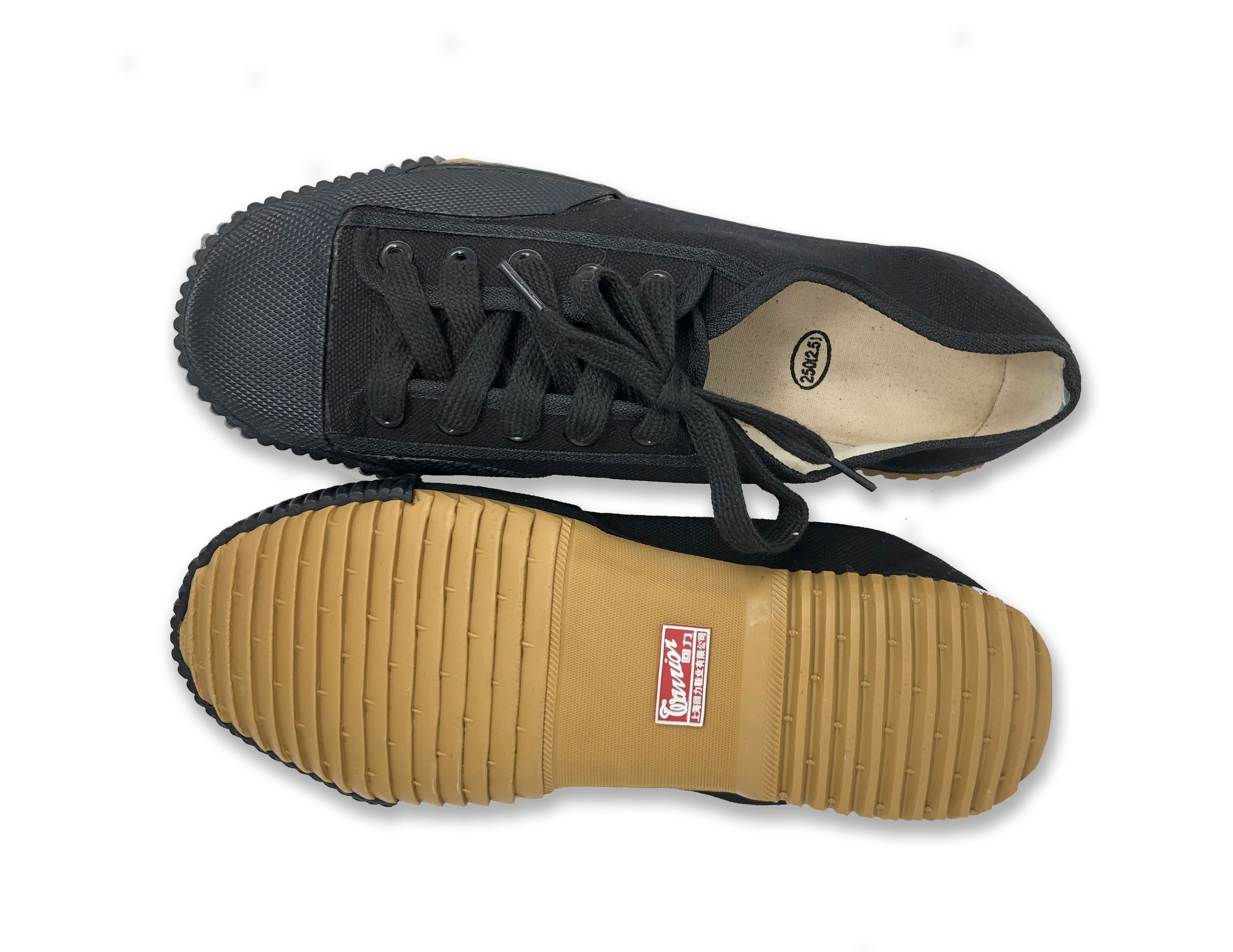 Warrior Wushu KungFu Pure Black Canvas Shoes (FT013)