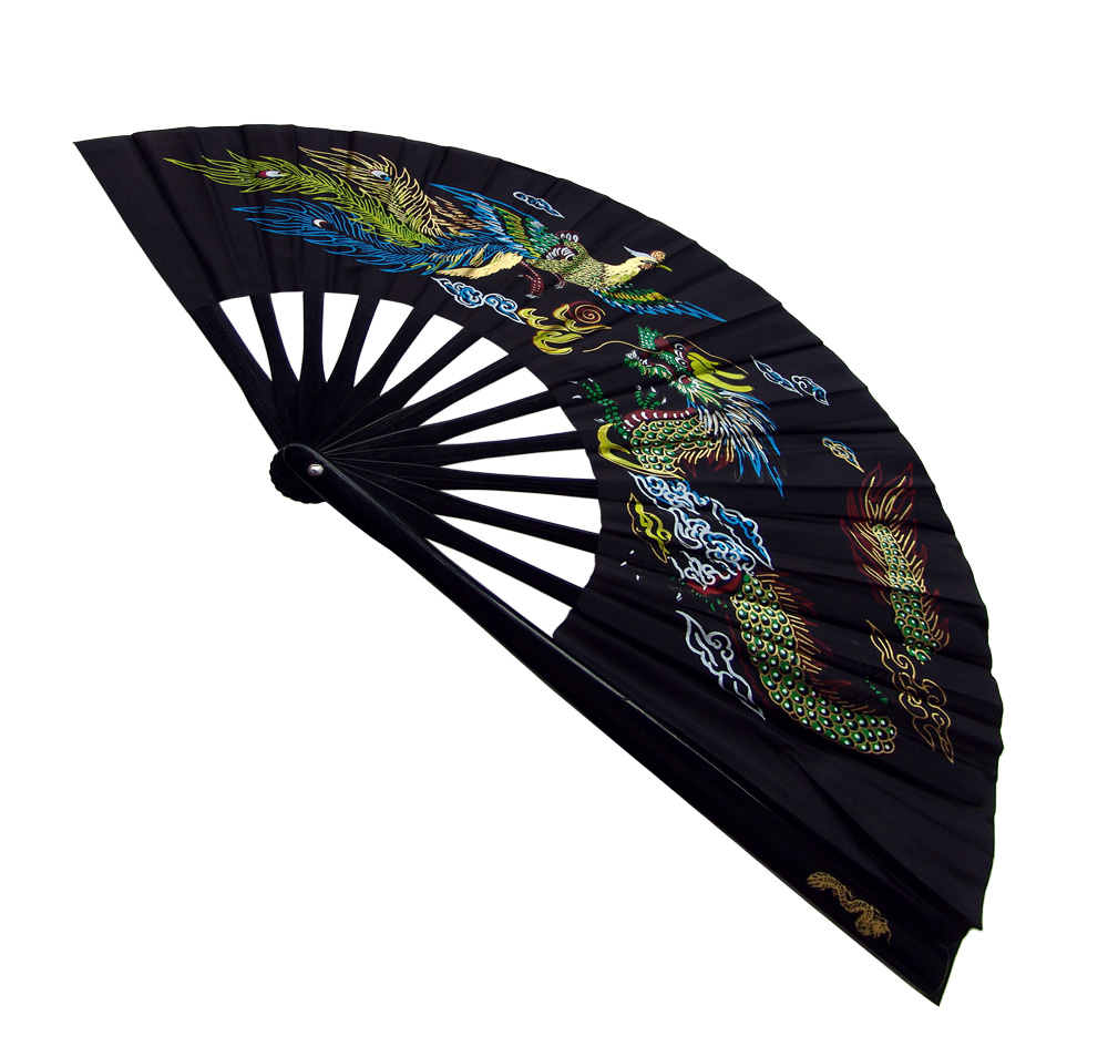 Black Dragon Phoenix Tai Chi Kung Fu Bamboo Rib Fan (Fan06) – A Symbol of Yin-Yang Harmony