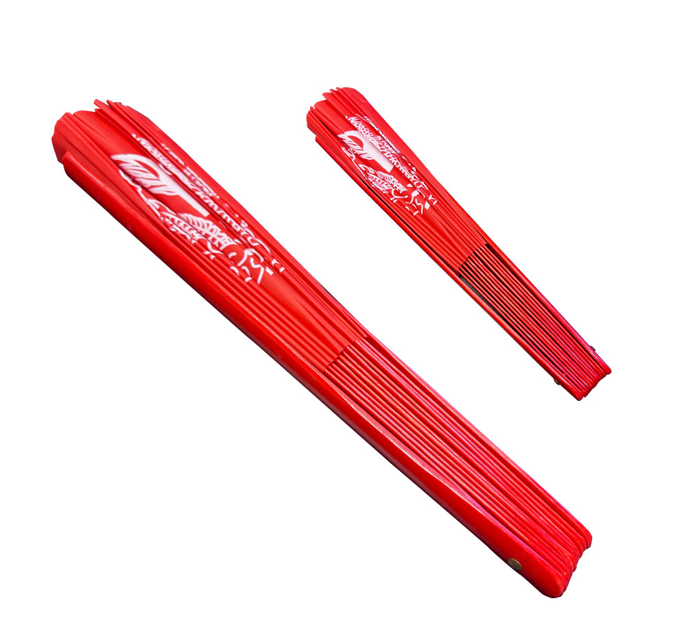 Red Twin Dragon Tai Chi Kung Fu Fan (Fan11) – Bamboo Ribs & White Dragon Design for Martial Arts