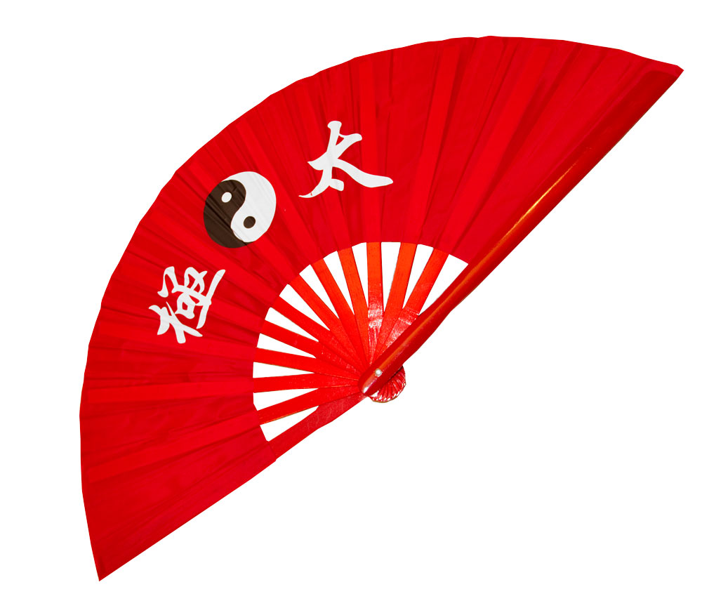 Red Tai Chi Symbol Bamboo Rib Fan (Fan12) – Embrace Tradition and Balance