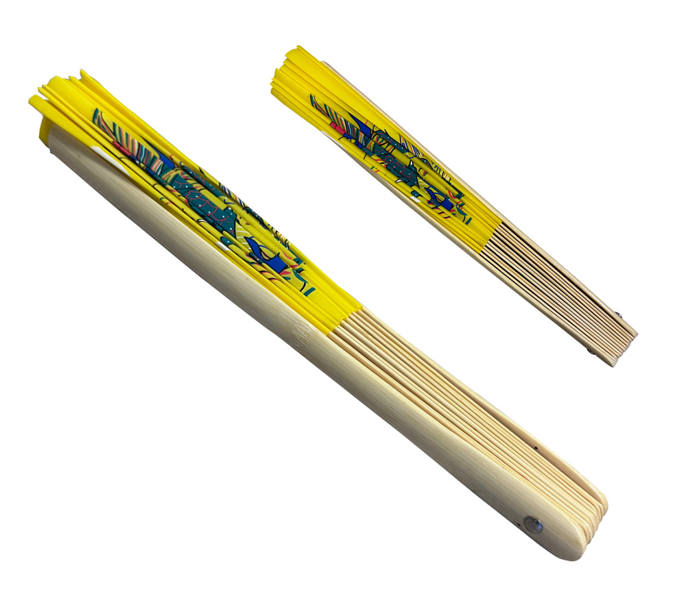 Yellow Tai Chi & Kung Fu Fan (Fan23) – Lightweight Bamboo Martial Arts Fan