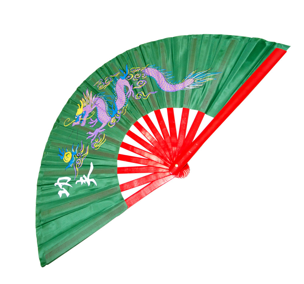Green Dragon Kung Fu Fan (Fan26) – Traditional Martial Arts Fan