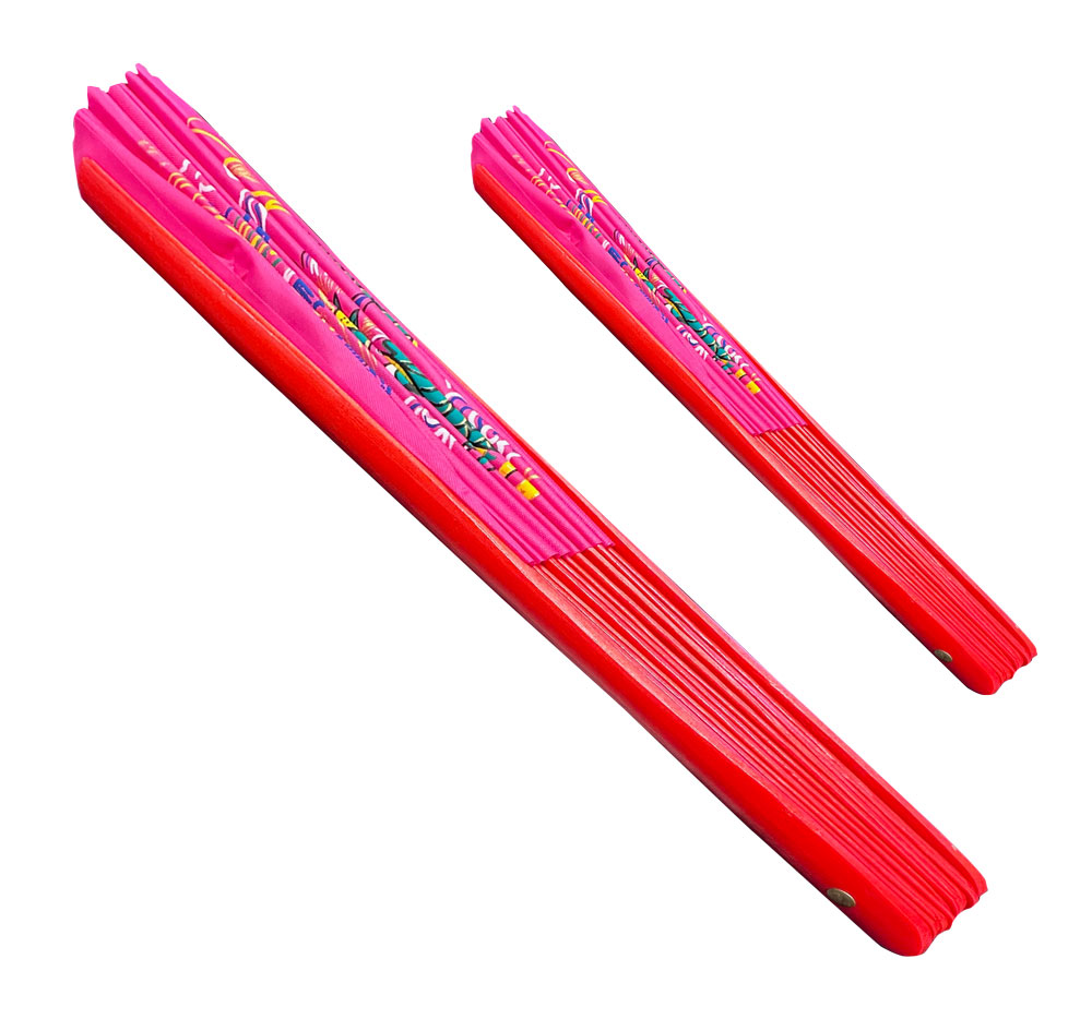 Pink Dragon Phoenix Tai Chi Fan – 13" Lightweight Bamboo Martial Arts Fan (Fan28)