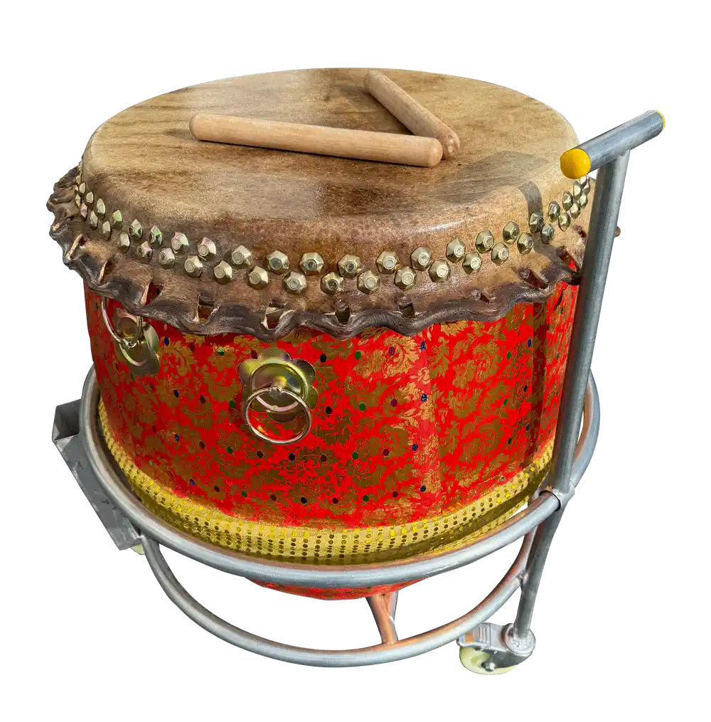 Lion Dance Drum – Traditional Red Drum for Chinese Celebrations & Performances