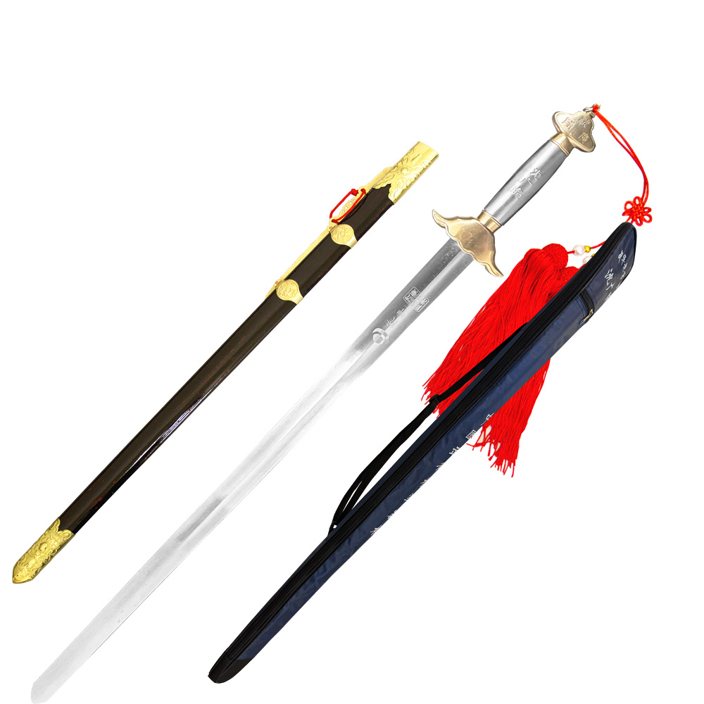 Wushu Competition Straight Sword - Manganese Steel Blade With Hollow Metal Handle