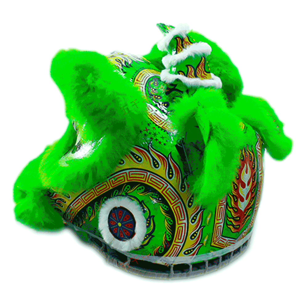 D1303 Green Fut-San Lion Dance Costume – Competition Green Lion (Full Set)