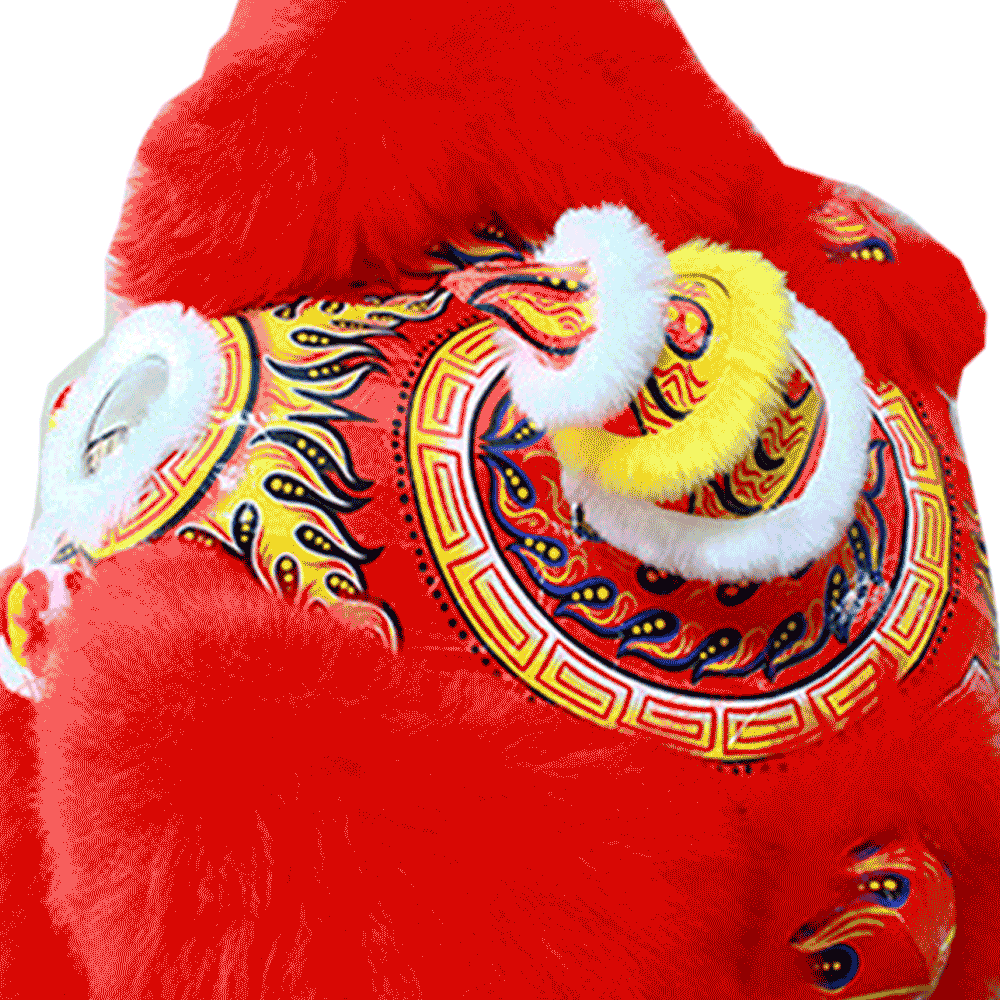 D1300 Competition Lion Red (Full Set) – Size #3 Fut-San Lion Dance Costum