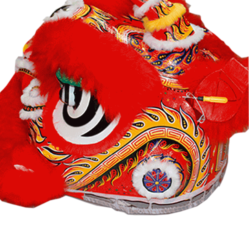 D1300 Competition Lion Red (Full Set) – Size #3 Fut-San Lion Dance Costum