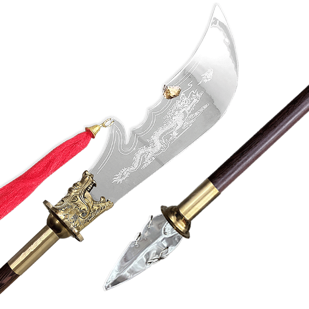 Wenge Wood Brass Dragon Head Kwan Dao (TDL000) – Traditional Kung Fu Weapon