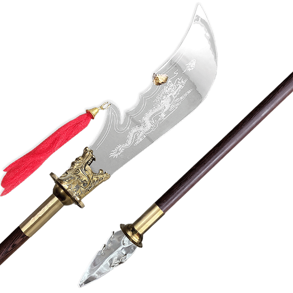 Wenge Wood Brass Dragon Head Kwan Dao (TDL002) – Traditional Kung Fu Weapon