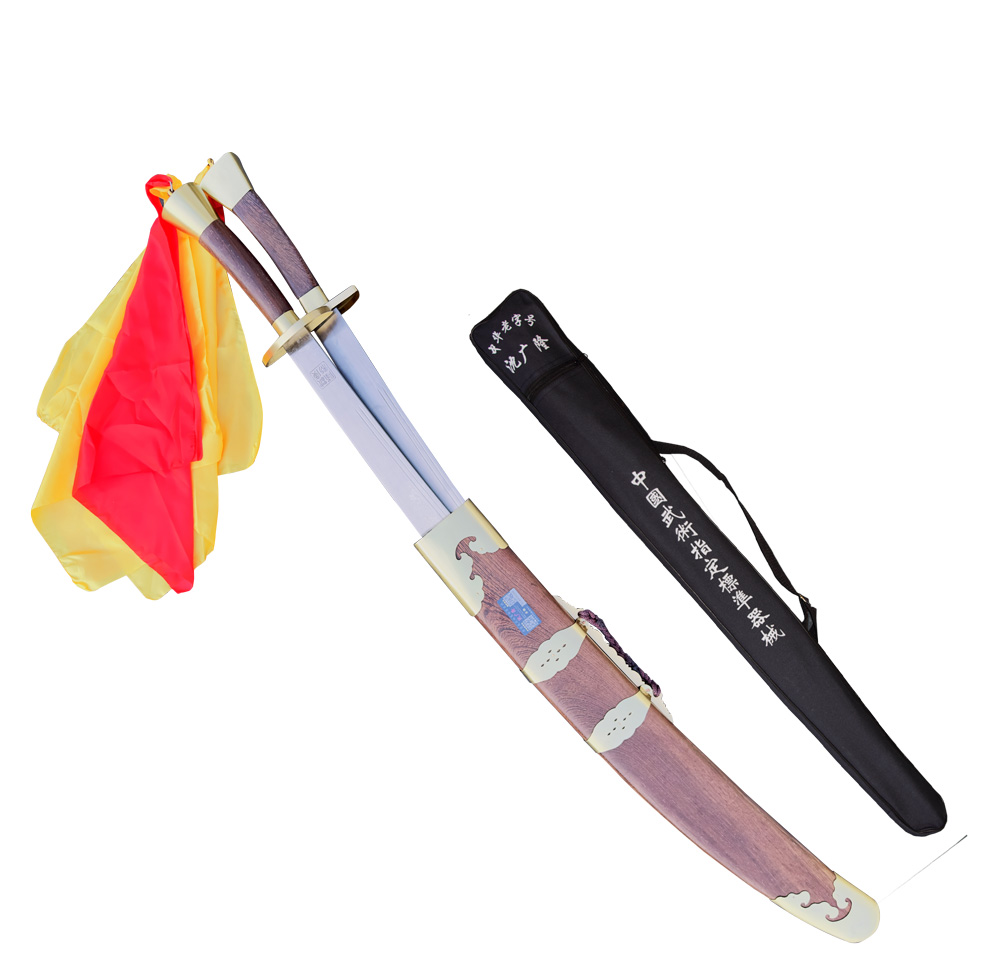 Traditional Double Broadsword with Pear Wood Scabbard - TDS003
