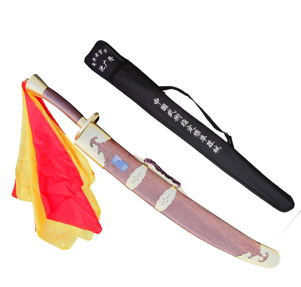 Traditional Double Broadsword with Pear Wood Scabbard - TDS003