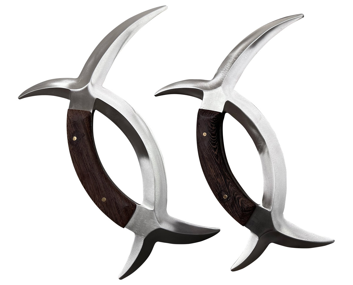 Meridian Bagua Deer Horns Axe with Pear Wood Handle - TDS015