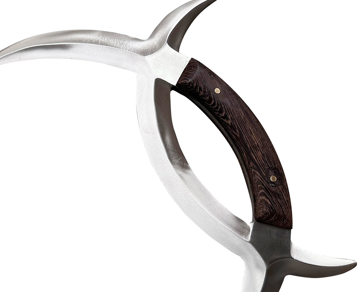 Meridian Bagua Deer Horns Axe with Pear Wood Handle - TDS015