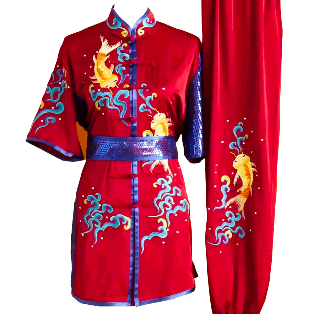 Uniform with Fish cloud Wave Embroidery