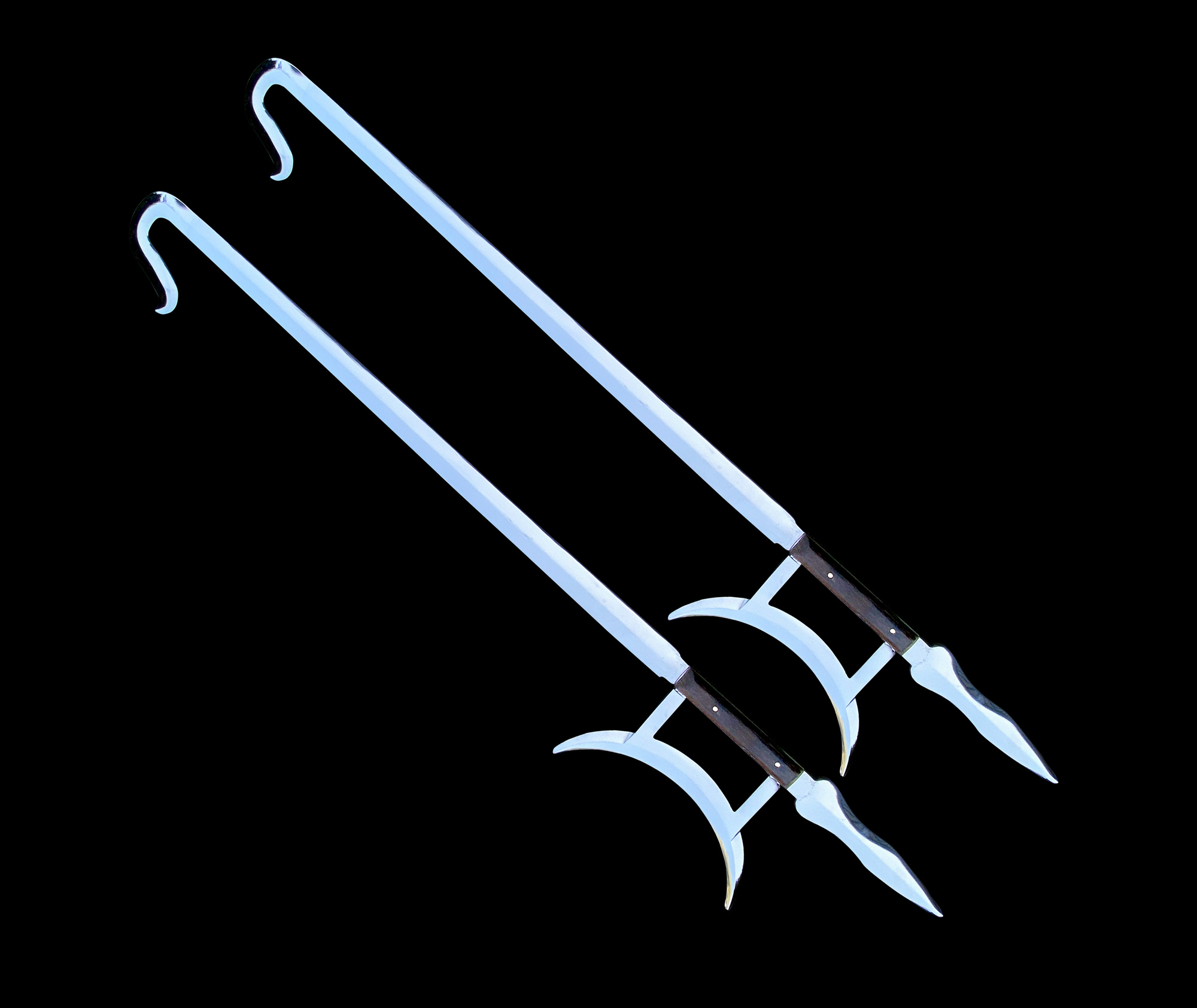 Combat Steel Traditional Tiger-Head Hook Swords