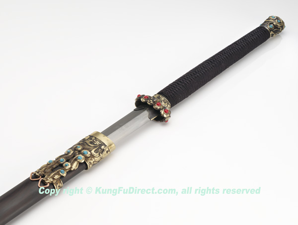 HD621 -Han Ding Both hands Sword -Water wave pattern 汉鼎花纹钢双手剑