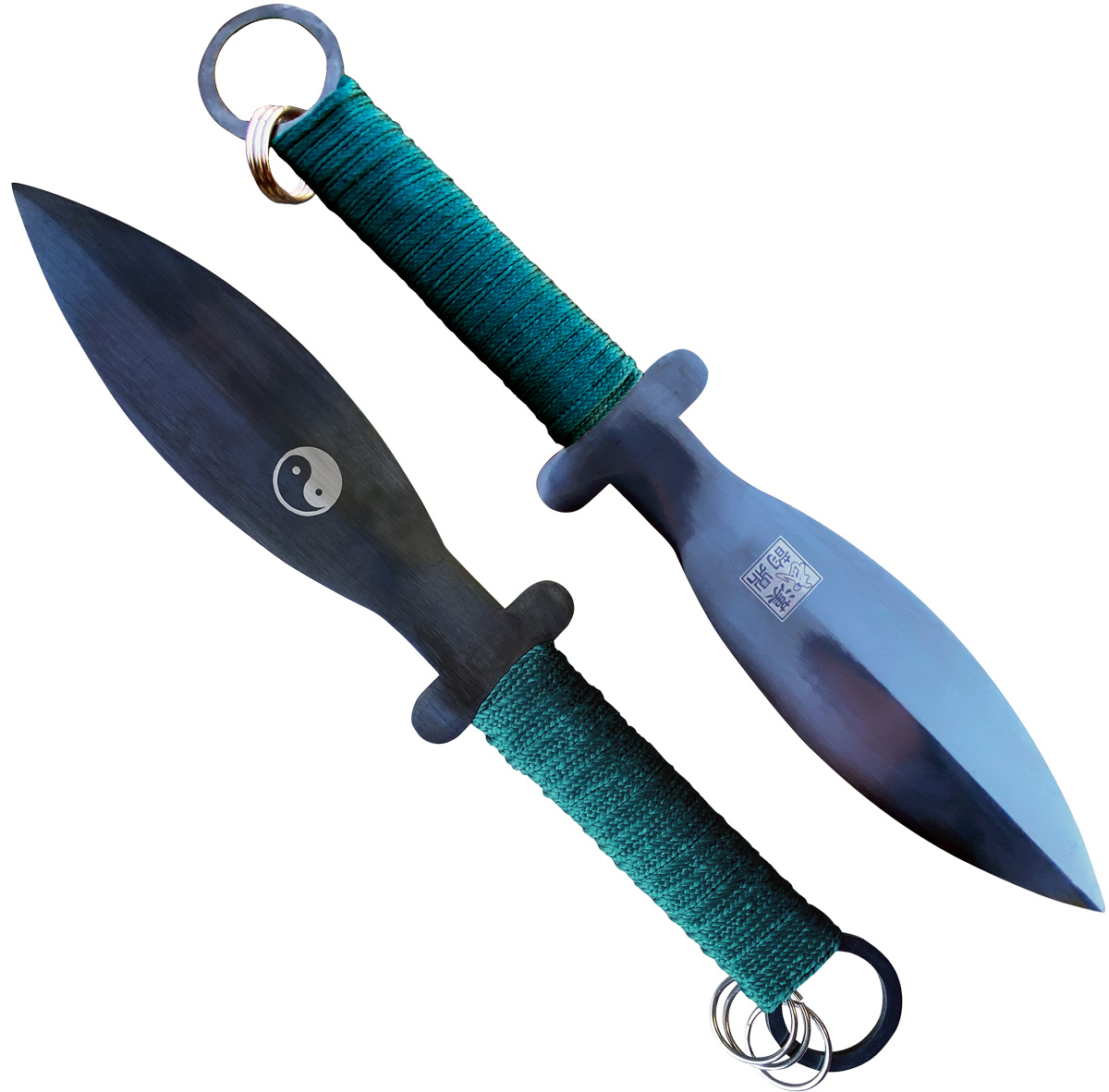 KungFu Double Dagger – Black Stainless Steel Carbon Finish (TDS053)