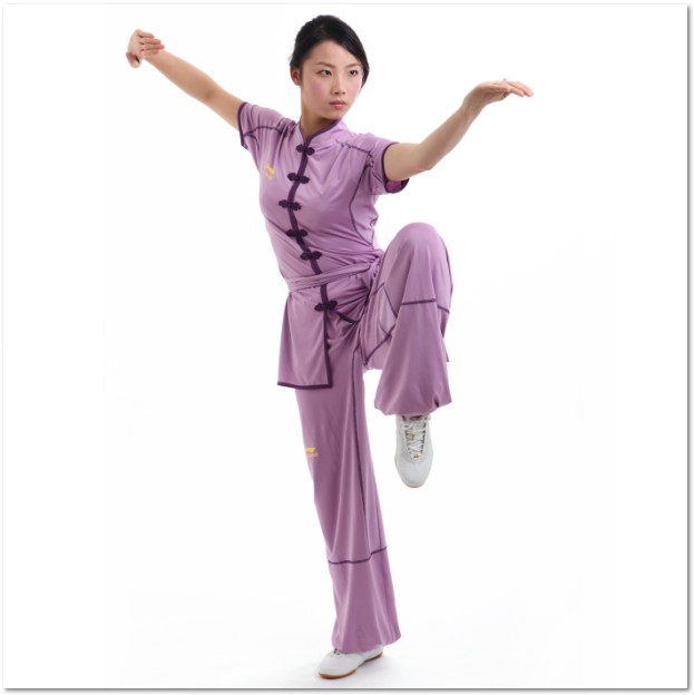 LN100-1 - Li-Ning Lavender Wushu Uniform (Female) 比赛服