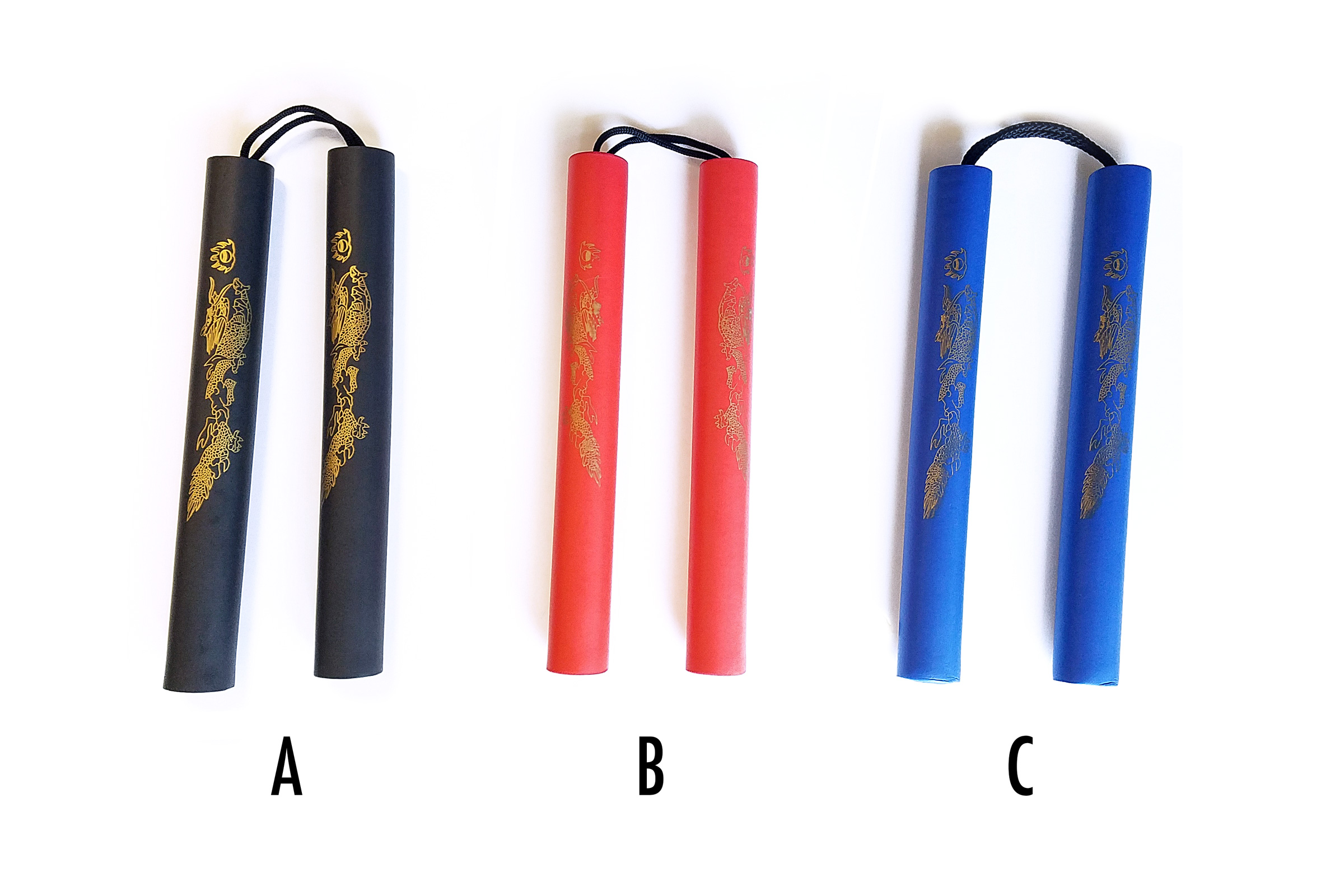 Beginner Rope Nunchaku with Dragon Design for Martial Arts