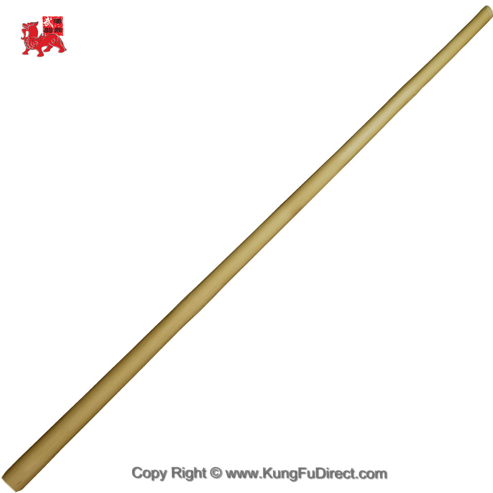 Tai Chi Long Pole – White Wax Wood Staff for Traditional Martial Arts