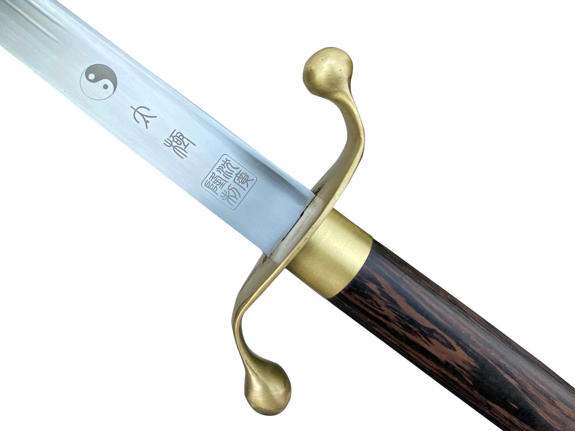 TDS060 – Qian Kun Tai Chi Saber with Huali Wood and Brass Trim