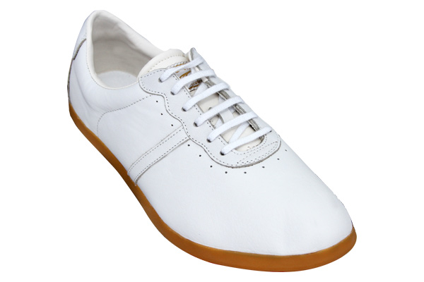TeamUp Leather Tai Chi Shoes - Premium White OX Leather