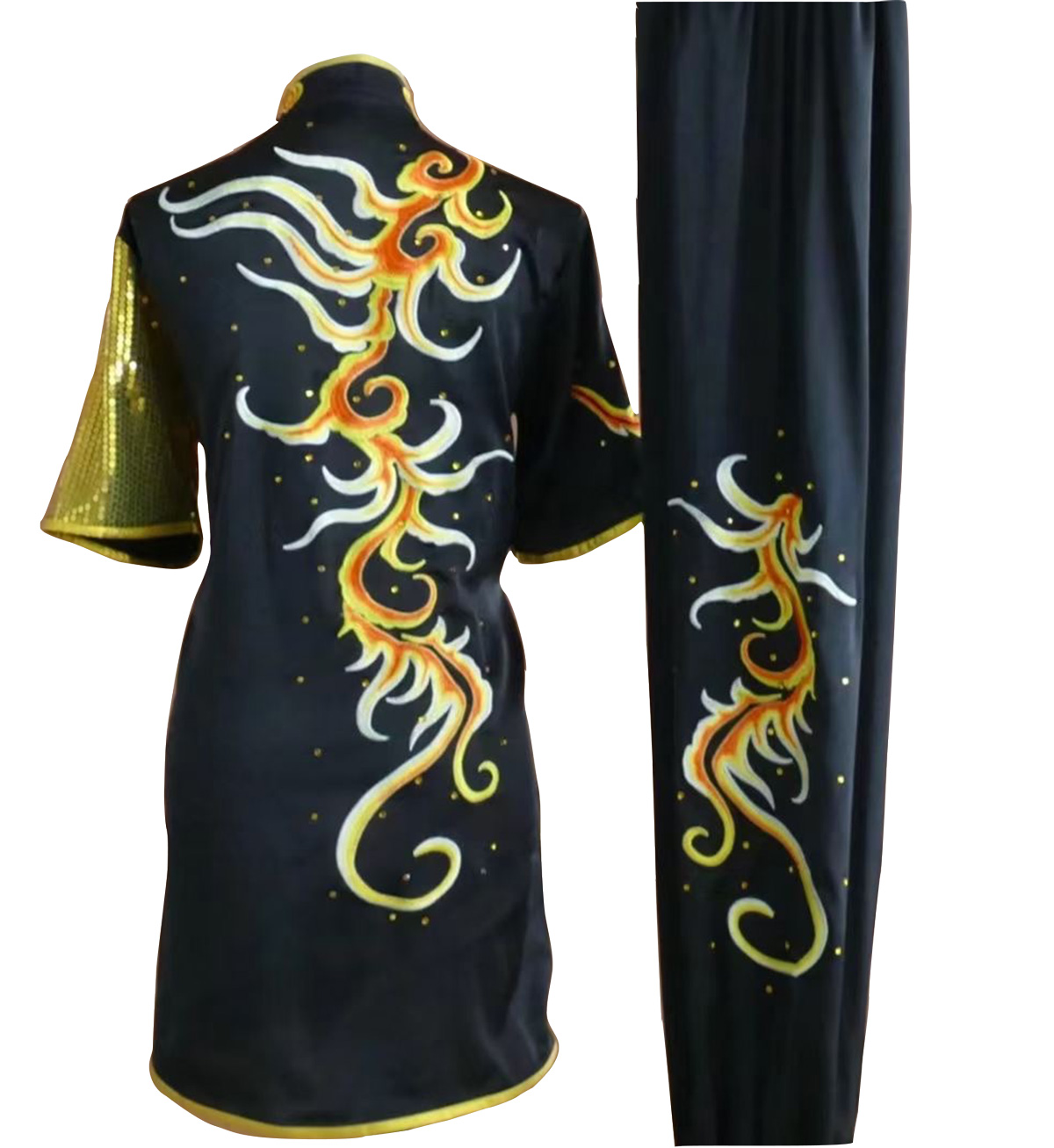 UC01-21- black Uniform with Dragon Embroidery