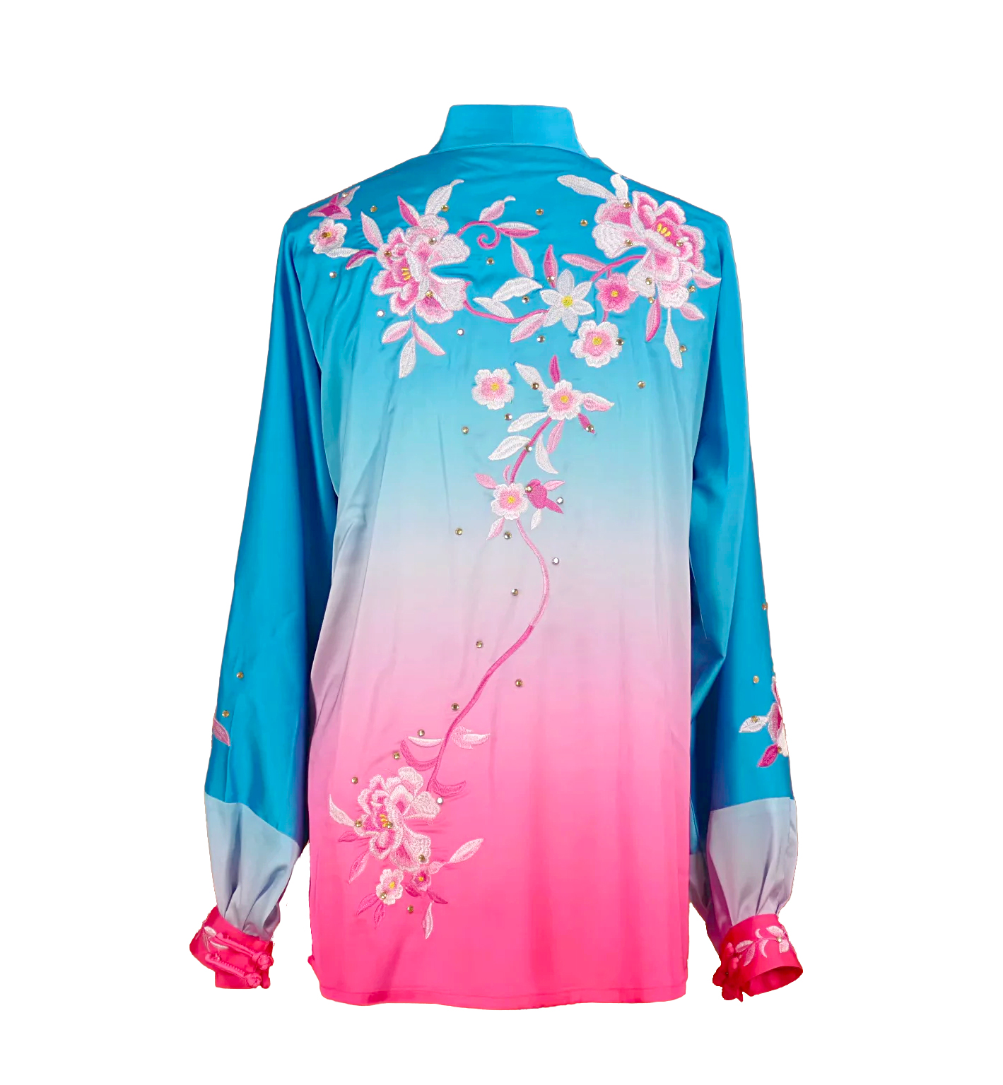 UC015 - Blue/Pink Gradient Uniform with Flower Embroidery