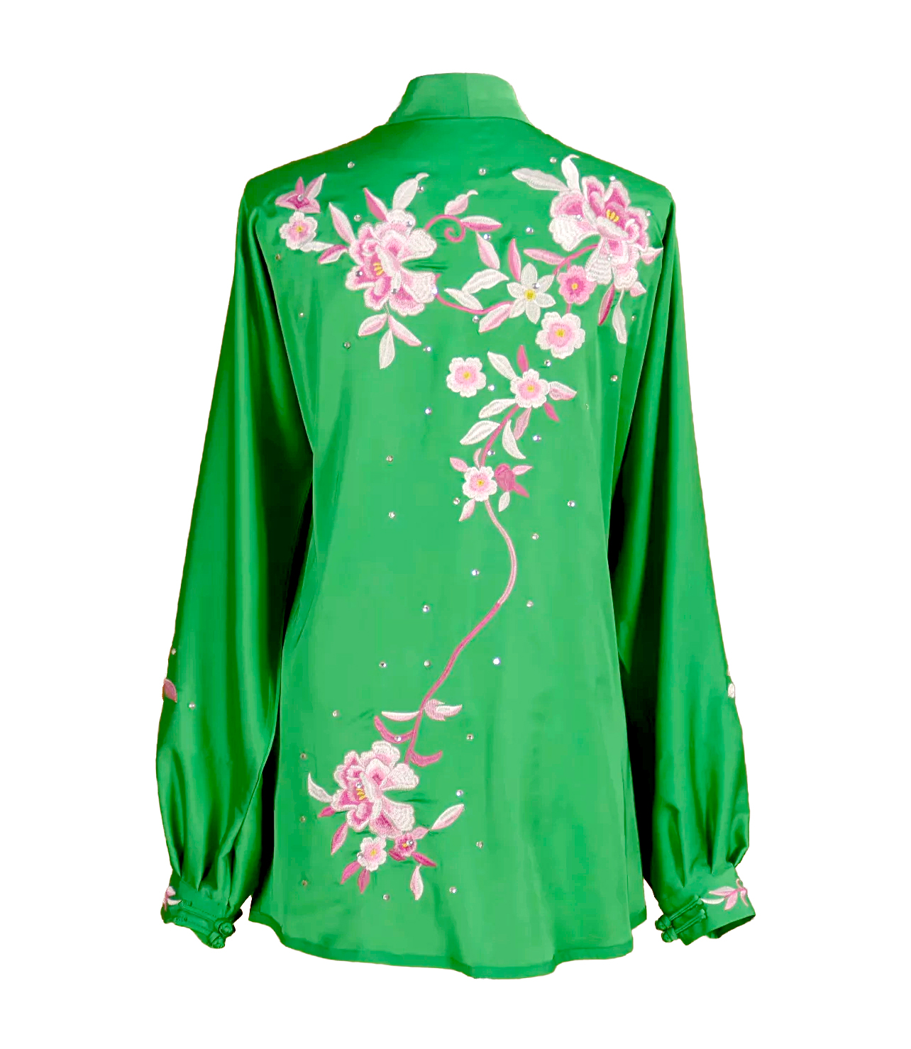 UC020 - Green Uniform with Flower Embroidery
