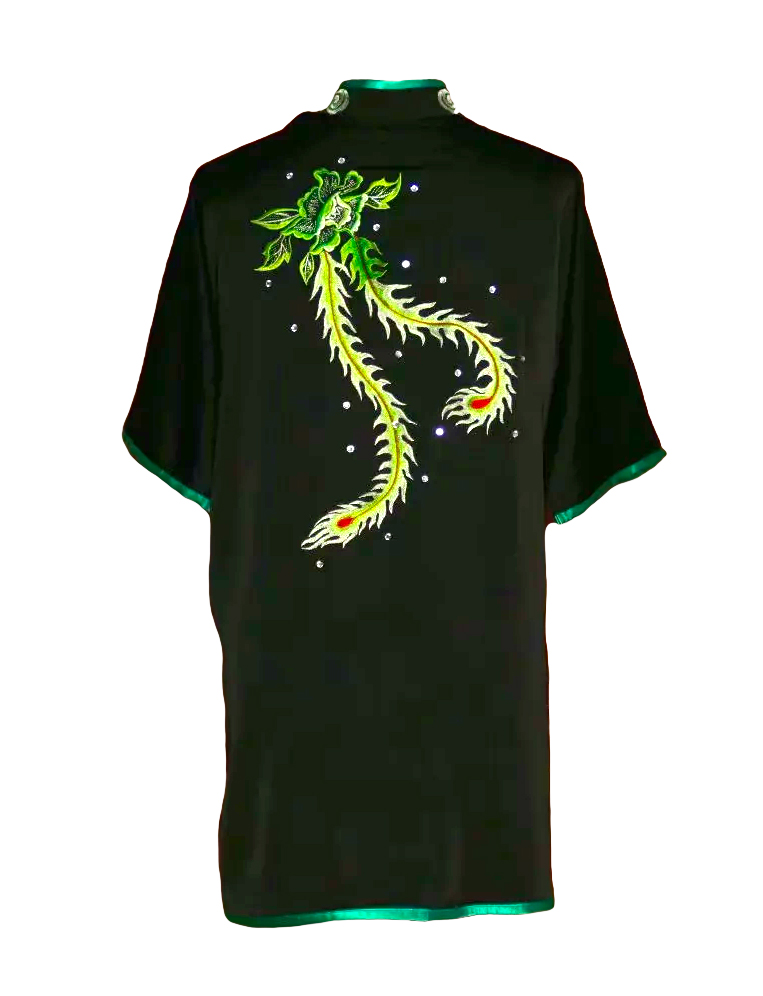 UC032 - Black Uniform with Phoenix Embroidery