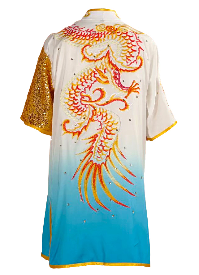 UC055 - White/Blue Uniform with Dragon Embroidery