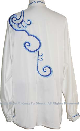 UC059 - White Uniform with Blue Dragon Embroidery