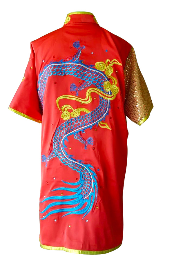 UC090 - Red Uniform with Dragon Embroidery