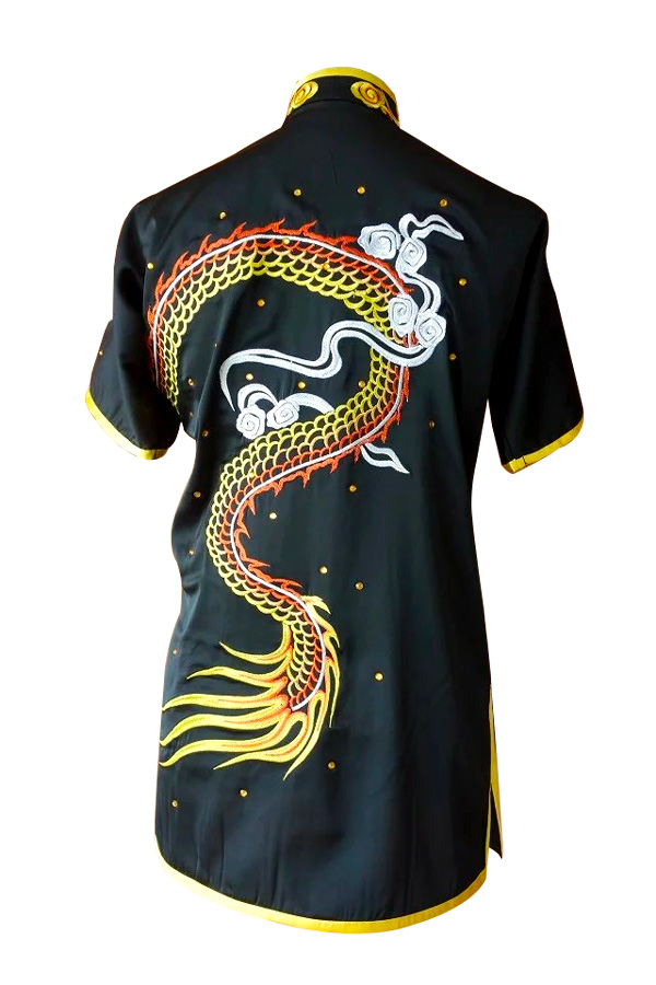UC092 - Black Uniform with Dragon Embroidery