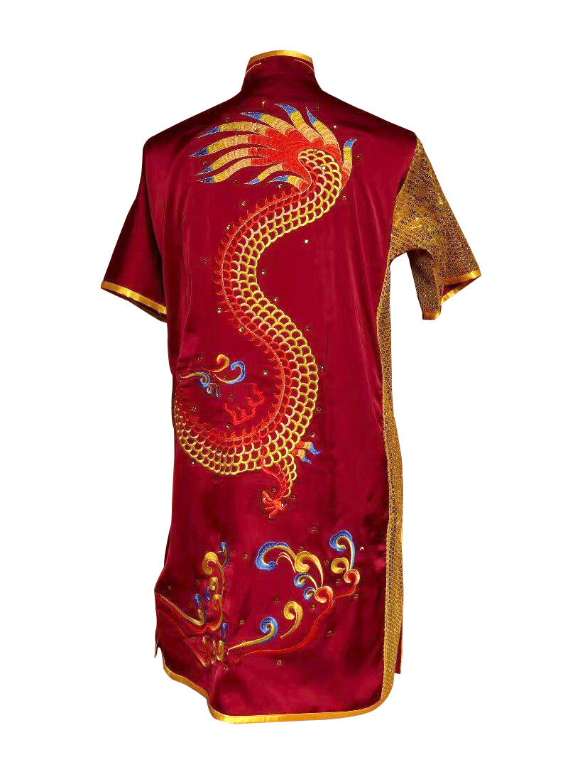 UC093 - Red Uniform with Dragon Embroidery
