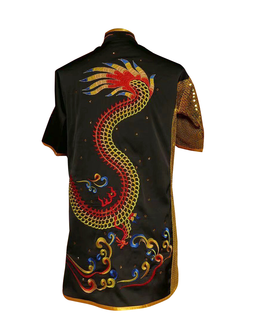 UC095 - Black Uniform with Dragon Embroidery