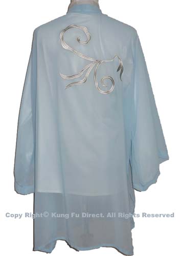 UC136 - Light Blue Shawl with Flower Embroidery