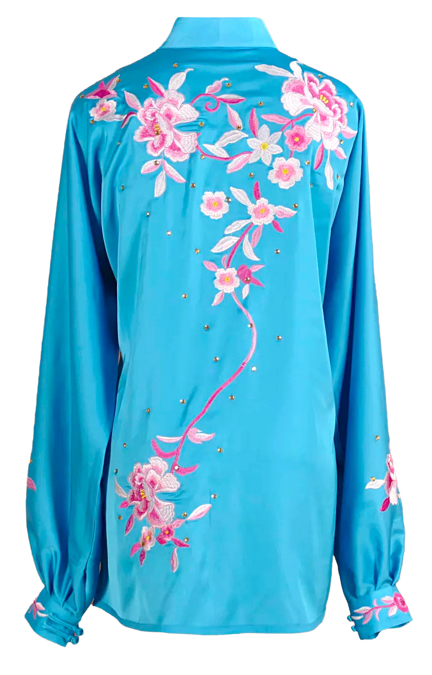 UC306 - Light Blue Uniform with Flower Embroidery