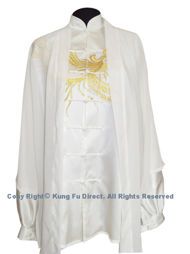 UC513 - White Uniform with Pink Trim and Purple Embroidery