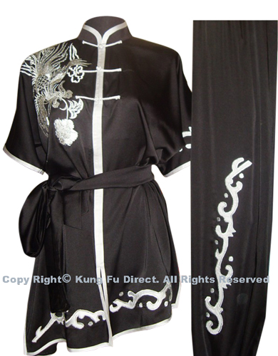 UC521 - Black Uniform with Silver Phoenix Embroidery