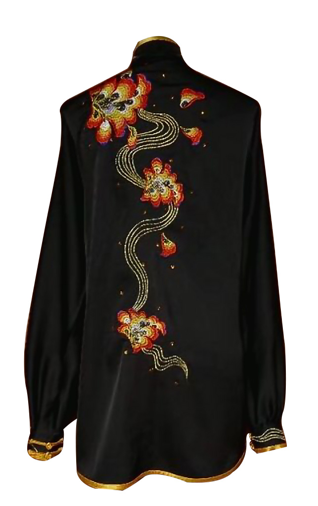UC530 - Black Uniform with Flower Embroidery