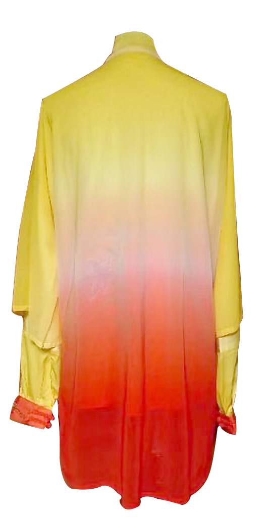 UC533 - Yellow to Red Uniform with Flower Embroidery