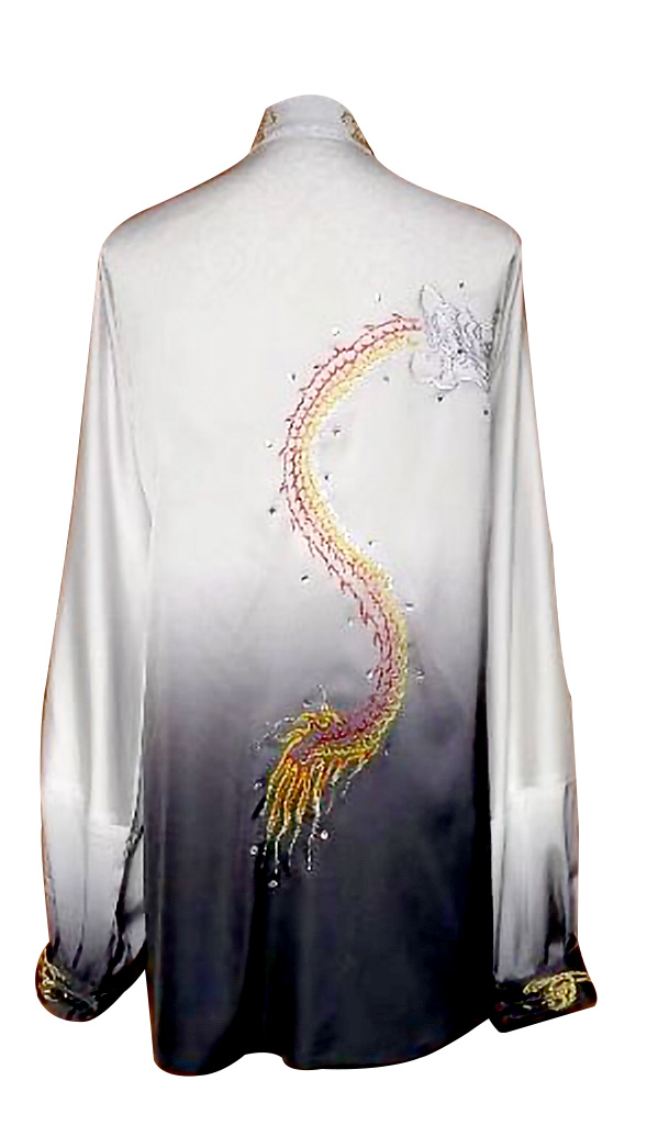 UC534 - White to Black Uniform with Dragon Embroidery