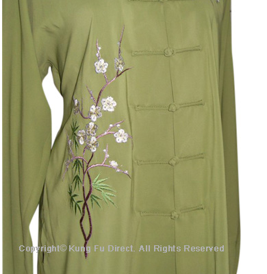 UC843 - Matcha Green Uniform with Filled Blossom Embroidery
