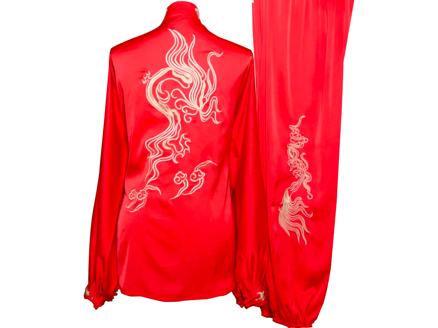 UC2022-1 Red Uniform with Phoenix and Cloud Wave Embroidery (Pre-Order)