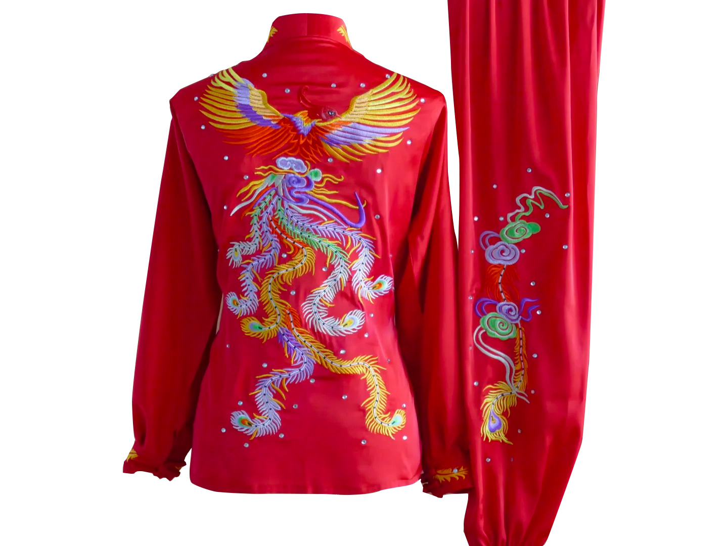 UC2022-2 Red Uniform with Phoenix and Cloud Wave Embroidery (Pre-Order)