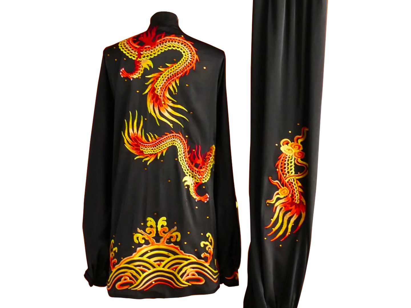 UC2022-24 Black Uniform with Dragon and Water Wave Embroidery (Pre-Order)