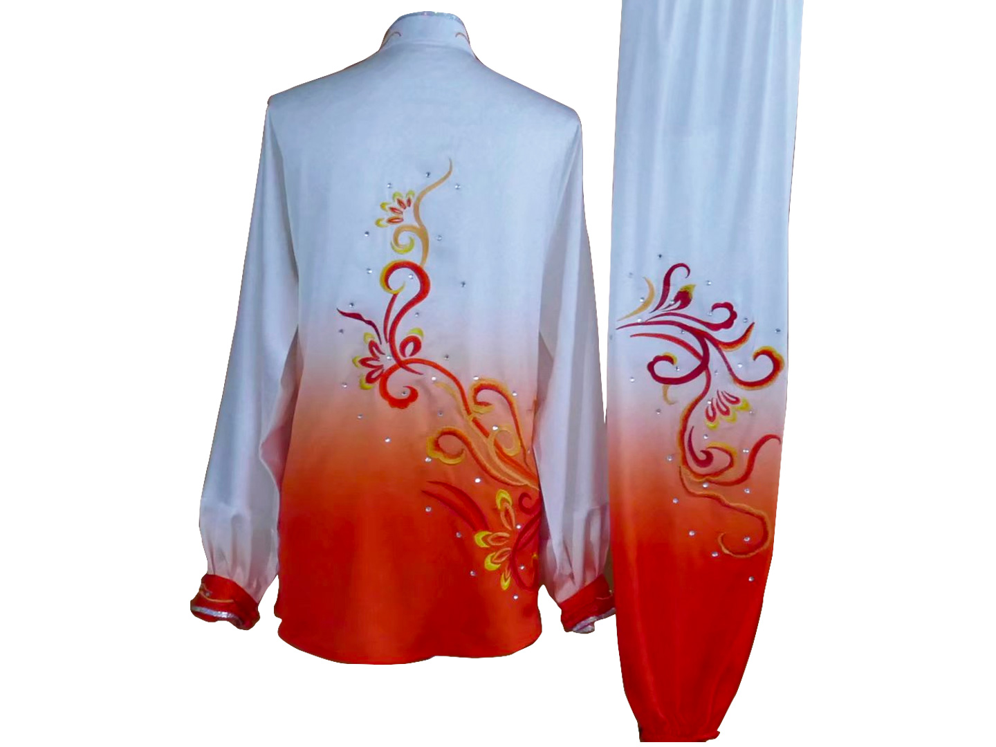 UC2022-33 White & Red Gradient Wushu Uniform